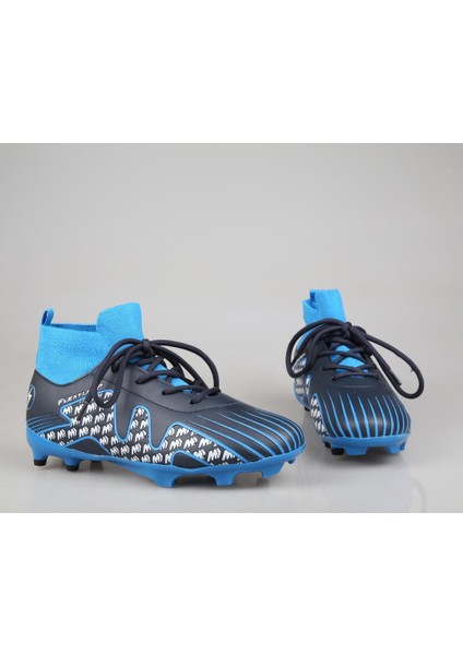 Cool Pele Çoraplı Krampon Saks Mavi Çocuk Halı Saha Ayakkabısı fırsatları