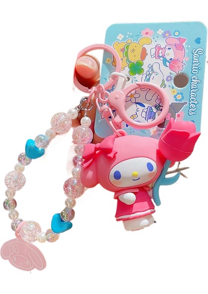 Sanrio Kt Kedi Ekose Balon Çiftler Anahtarlık Araba Anahtarlık Kolye Küçük Hediyeler (Yurt Dışından)