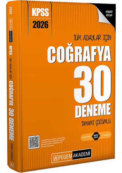 2026 Kpss Tüm Adaylar Için Coğrafya 30 Deneme Tamamı Çözümlü