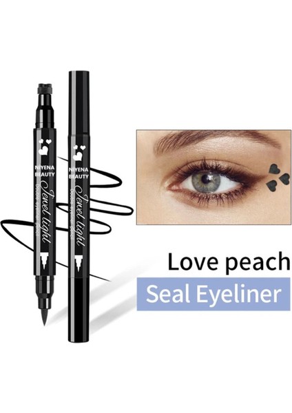 Luxury Çift Taraflı Kalp Desenli Kalem Eyeliner 1 Adet
