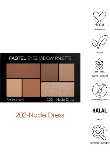 Luxury Eyeshadow Palette So In Love - Far Paleti 202 Nude Dress 1 Adet