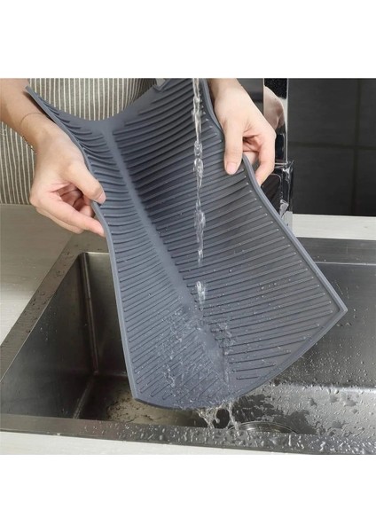 Luxury Büyük Boy Silikon Su Toplamaz Bulaşık Kurutma Matı Bulaşıklık - Bulaşık Altlığı 44 x 33 cm 1 Adet indirimleri
