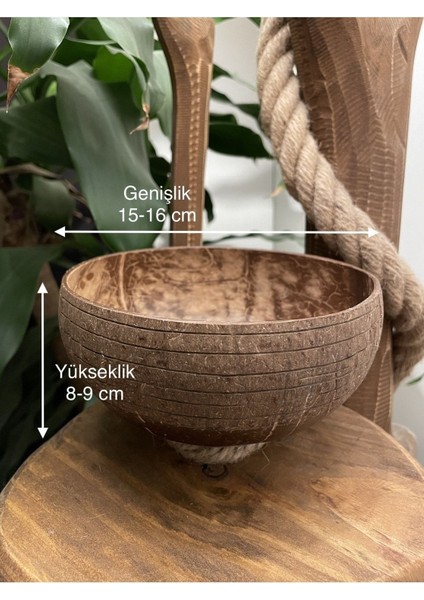 Luxury Jumbo Özel Tasarım Hindistan Cevizi Kase ve Kase Altlığı - Coconut Bowl - Bowl Kasesi - Çerezlik 1 Adet indirimleri