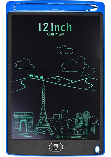 Luxury Büyük Boy Dijital Çok Amaçlı Yazı Tahtası Grafik Çizim Çocuk Eğitim Tableti LCD Ekran Kalemli 12 Inc 1 Adet