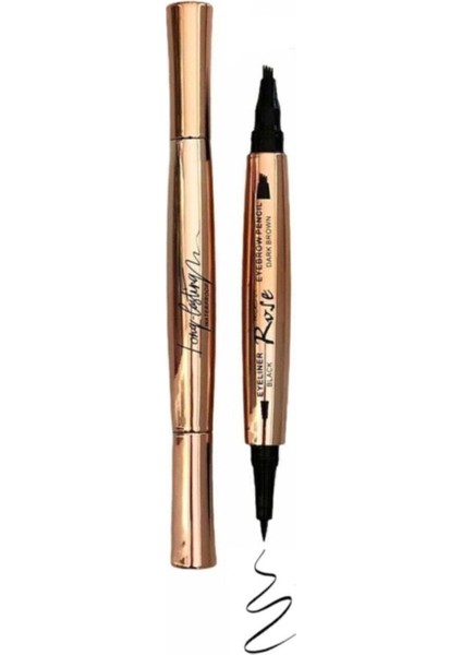 Luxury Çift Taraflı Kalıcı Kaş Kalemi & Kalem Eyeliner 1 Adet fiyatları