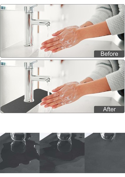 Luxury Su Tutucu Musluk Matı -Mutfak ve Banyo Için Koruyucu Lavabo, Musluk ve Batarya Matı 1 Adet