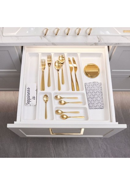Luxury Çatal Kaşıklık Beyaz 40CM 1 Adet