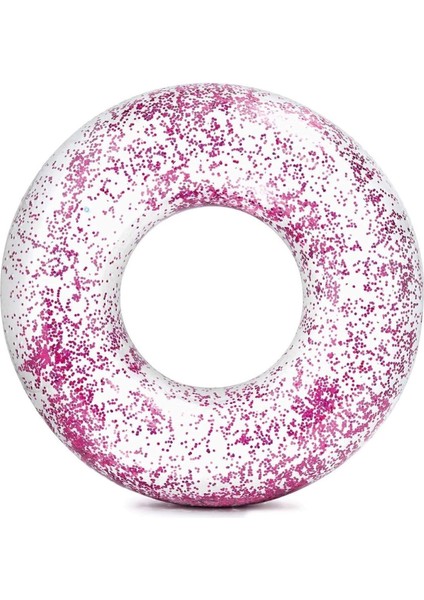 Luxury Glitter Tube Şeffaf Havuz Deniz Yüzme Simidi 1.07CM 1 Adet