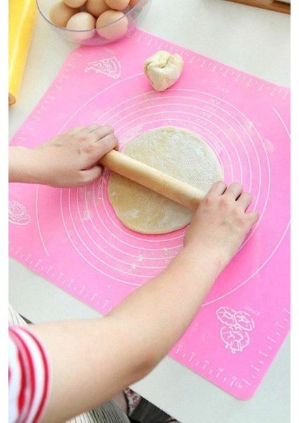 Luxury Silikon Hamur Açma Matı Büyük Boy. 50X40 cm 1 Adet