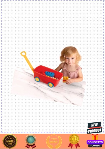 Luxury 59895 Bardaklı Mavi-Kırmızı Yatak (188X71CM) Kız Erkek Çocuk Oyuncakları Eğitici Oyuncaklar 1 Adet