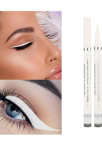 Luxury Yoğun Pigmentli Keçeli Beyaz Mat Kalem Eyeliner 1 Adet