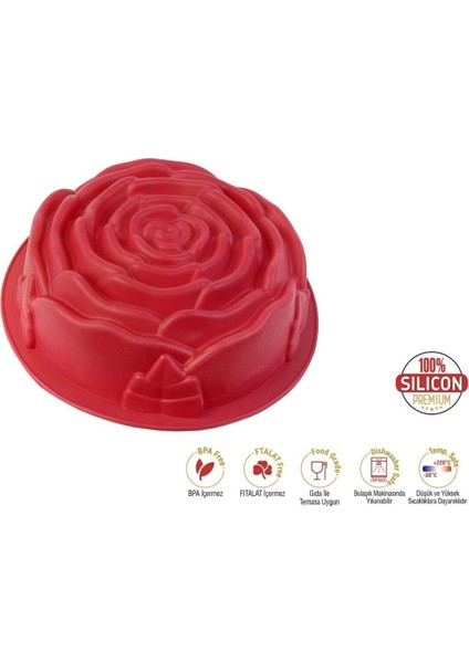 Luxury Silikon Gül Kek Kalıbı 1 Adet