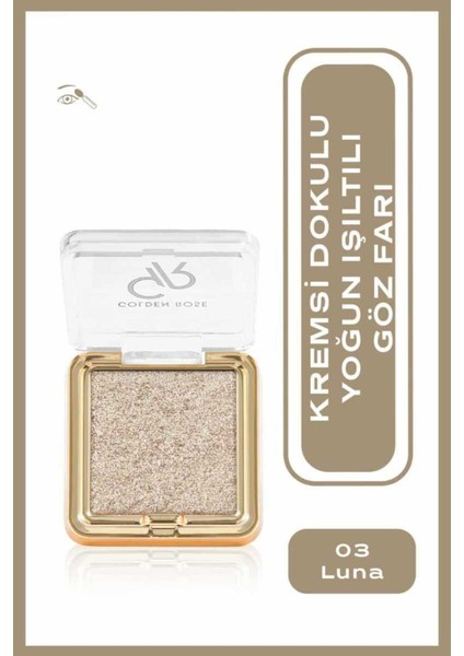 Luxury Glitter Glow Eyeshadow No:03 Luna - Simli Işıltılı Göz Farı - 8691190549725 1 Adet
