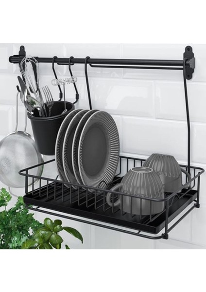 Luxury Askılı Bulaşık Sepeti Bulaşıklık Sepeti Asılan, Tezgah Üzeri Çelik Siyah Bulaşıklık 1 Adet fiyatları