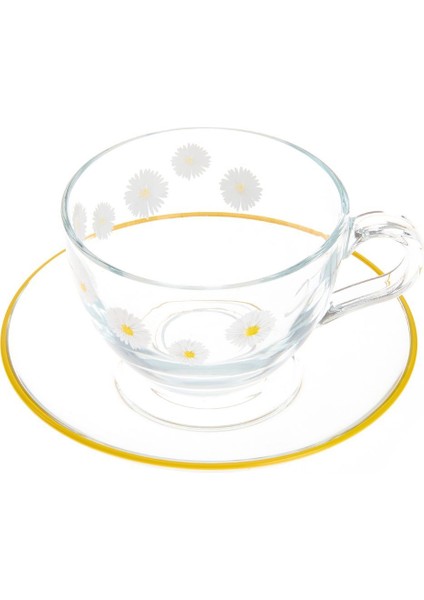 Luxury Fiona 4 Parça Çay Fincan Seti - Şeffaf - 238 ml 1 Adet