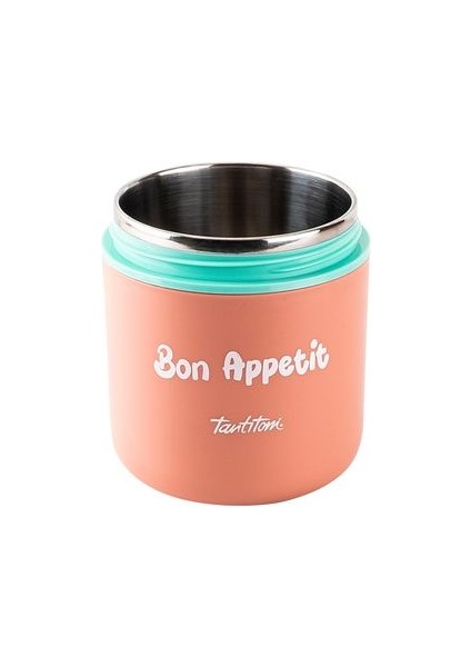 Luxury Tantitoni Pembe Paslanmaz Çelik Yuvarlak 2 Katlı Pembe-Yeşil Plastik Kaşıklı Yemek Taşıma Kabı 710ML 1 Adet fırsatları