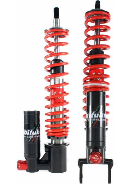 Vespa Px Serisi Spor Ön-Arka Amortisör Seti *siyah-Kırmızı* / Bıtubo