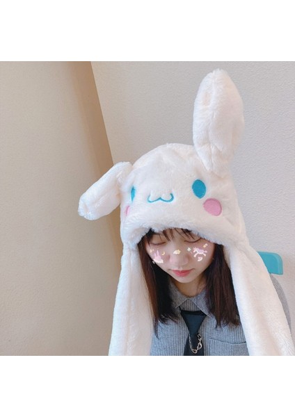 Luxury Sanrio Cinnamoroll Işıklı Kulakları Oynar Şapka Cinnamoroll Hediyeliik Rengarenk 1ADT 1 Adet