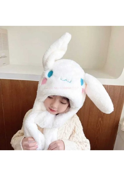 Luxury Sanrio Cinnamoroll Işıklı Kulakları Oynar Şapka Cinnamoroll Hediyeliik Rengarenk 1ADT 1 Adet