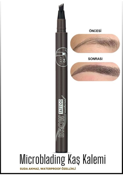 Luxury Natural Kaş Dövme Kalemi Long Lastıng&waterproof No:04 1 Adet
