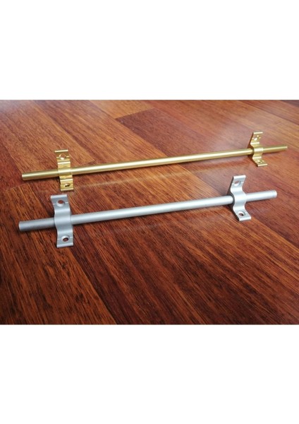 Luxury Merdiven Dip Çubuğu - Halı Çubuğu 130CM - Mat Gri 1 Adet