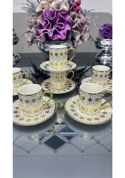 Luxury 6 Kişilik Kahve Takımı 1 Adet modelleri