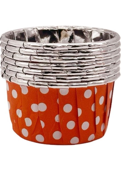 Luxury Turuncu Silver Puantiyeli Muffin Kek Kapsülü 50LI - V 1 Adet fırsatları