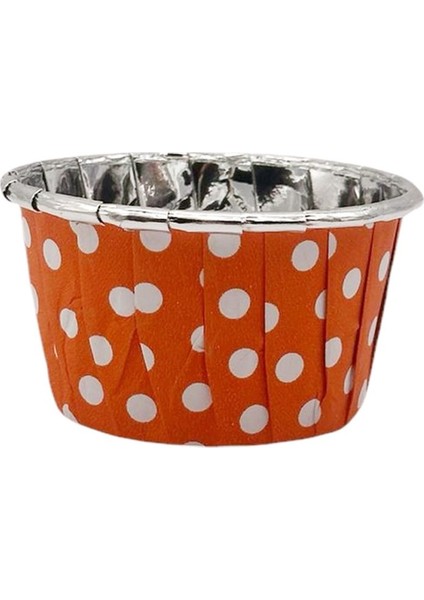 Luxury Turuncu Silver Puantiyeli Muffin Kek Kapsülü 50LI - V 1 Adet indirimleri