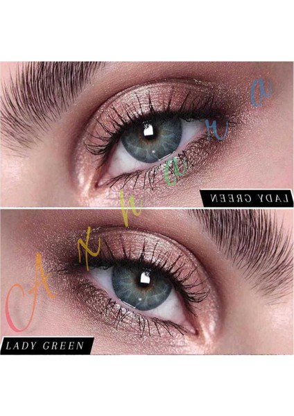 Luxury Lady Green Yeşil Renkli Kirpik Lens Yıllık 1 Adet