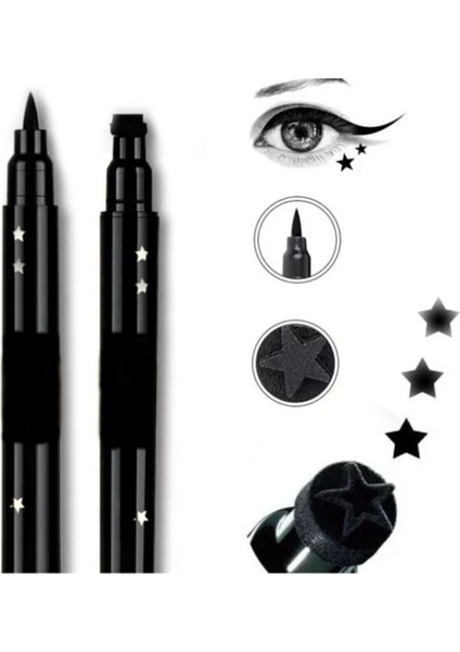 Luxury Çift Taraflı Yıldız Desenli Kalem Eyeliner 1 Adet