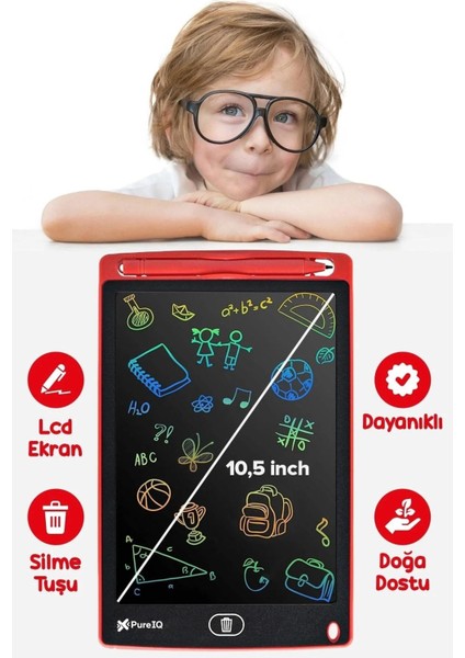 Luxury Writing Tablet LCD 10.5 Inç Dijital Kalemli Çizim Yazı Tahtası Grafik Not Yazma Eğitim Tableti 1 Adet