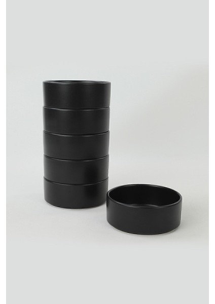 Luxury Mat Siyah Stackable Çorba Kasesi 14 cm 6 Adet 1 Adet fiyatları