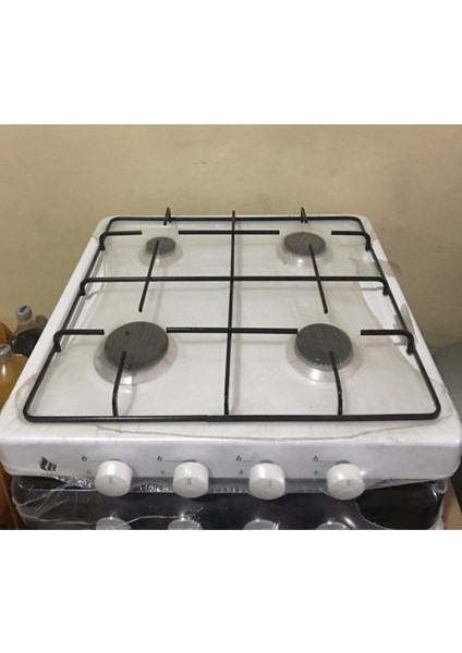 Luxury Beyaz Yandan Düğmeli Lpg Uyumlu Dörtlü Ocak P114 1 Adet