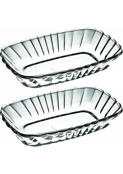 Luxury 53392 Mezze Cam 2li Çerezlik Meze Tabağı Kahvaltılık 18CM 1 Adet