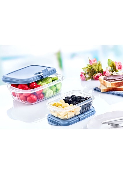 Luxury Bas Aç Push Up Dikdörtgen Saklama Kabı 0,4 Lt 10,5 x 16,7 x 4,8 cm ROYALEKS-81925 1 Adet