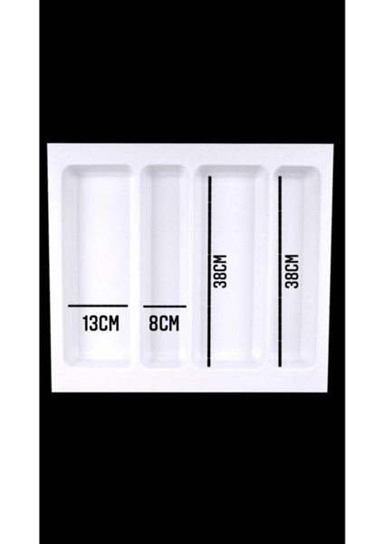 Luxury 2li Set 55X49 cm Düzenleyici 55 cm Beyaz Kepçelik & 55 cm Beyaz Kaşıklık (48X40 cm E Kesilebilir) 1 Adet indirimleri