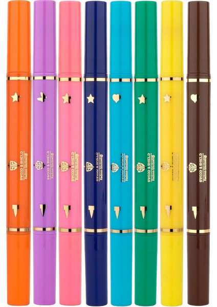 Luxury S&s 8 Renkli Çift Taraflı Neon Pen Eyeliner Seti 1 Adet