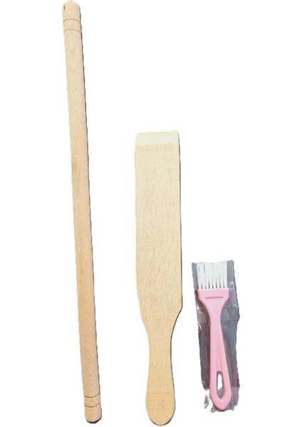 Luxury 3 Lü Ahşap Oklava Set 1 Adet