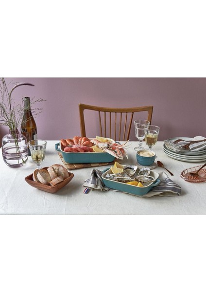 Luxury Turkuaz Seramik Fırın Kabı 27 x 19,05 cm 1 Adet fırsatları