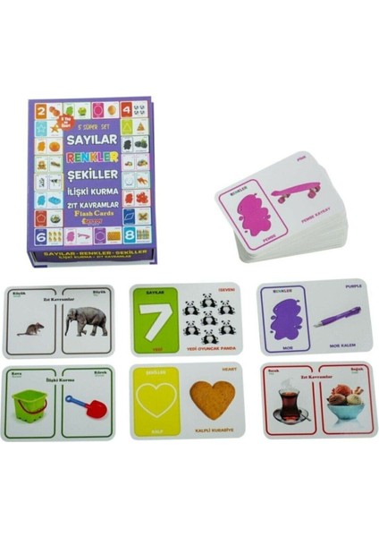 Luxury , Süper Set, Sayılar, Renkler, Şekiller, Ilişki Kurma Eğitici Kartlar, Süper Set, Flash Cards 1 Adet fiyatları