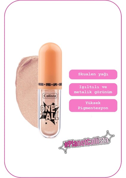 Luxury One For All Eyes & Lips & Cheeks Işıltılı Likit Göz farı - 01 Daylight 1 Adet
