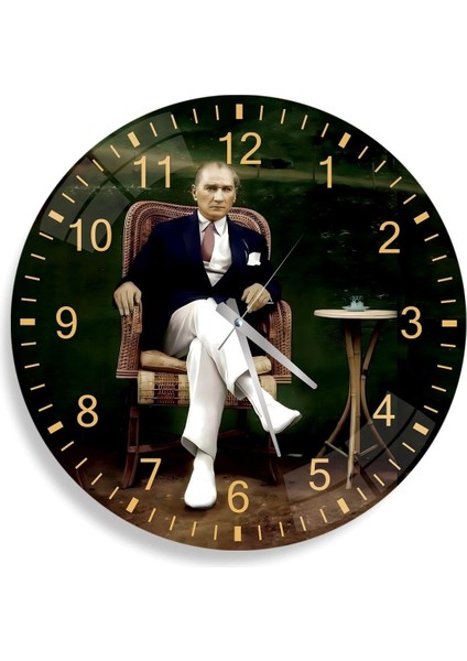 Atatürk Cam Saat - 40 cm