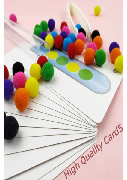 Luxury Montessori Renk Eşleştirme Eğitici Oyuncak-Test Tüp Boncuk Dizme Puzzle Oyuncak 1 Adet