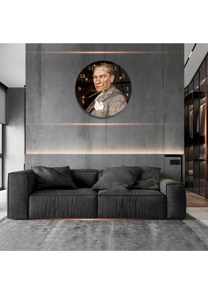 Mustafa Kemal Atatürk Cam Saat - 40 cm fiyatları
