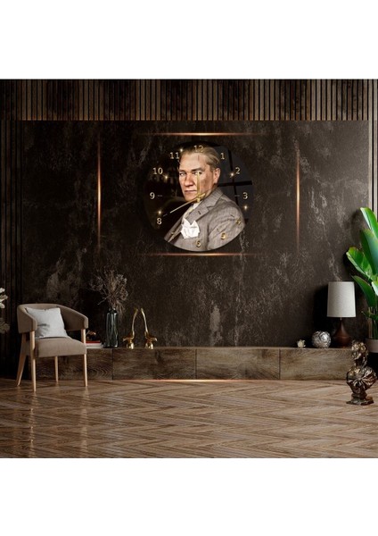 Mustafa Kemal Atatürk Cam Saat - 40 cm modelleri