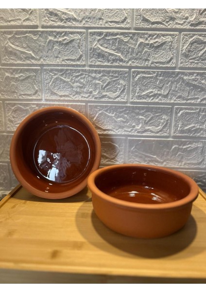 Luxury 2'li Içi Sırlı Toprak Güveç Yoğurt Mayalama Et 16X7CM 1 Adet