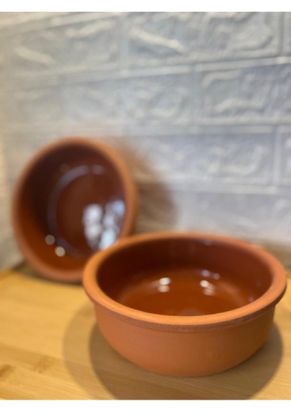 Luxury 2'li Içi Sırlı Toprak Güveç Yoğurt Mayalama Et 16X7CM 1 Adet
