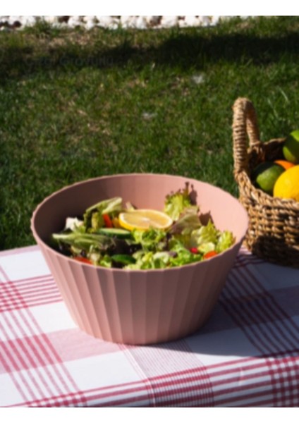 Luxury Çizgi Gravürlü Salata Kasesi 1 Adet