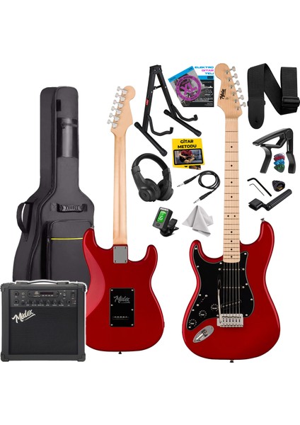 RPH-31RD-25AMP Solak Elektro Gitar 25W Amfili Full Set