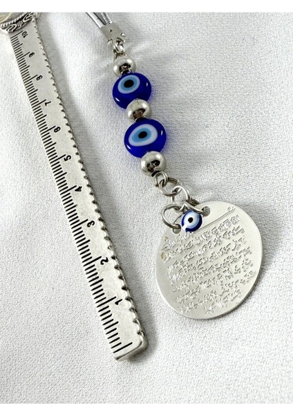 Metal Ayetel Kürsi Çift Yassı Nazar Boncuğu Araba Dikiz Ayna Süsü, Yeni Araba Hediyesi fiyatları